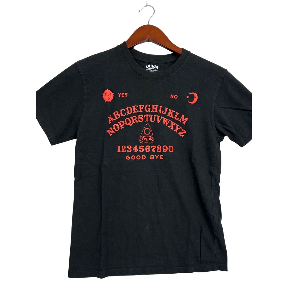 Ouija Mystifying Oracle T Shirt Mens M Black Red Spirit Board Graphic Tee